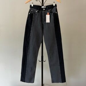 Mango Denim High Waist Straight Leg Jeans, Size 2.